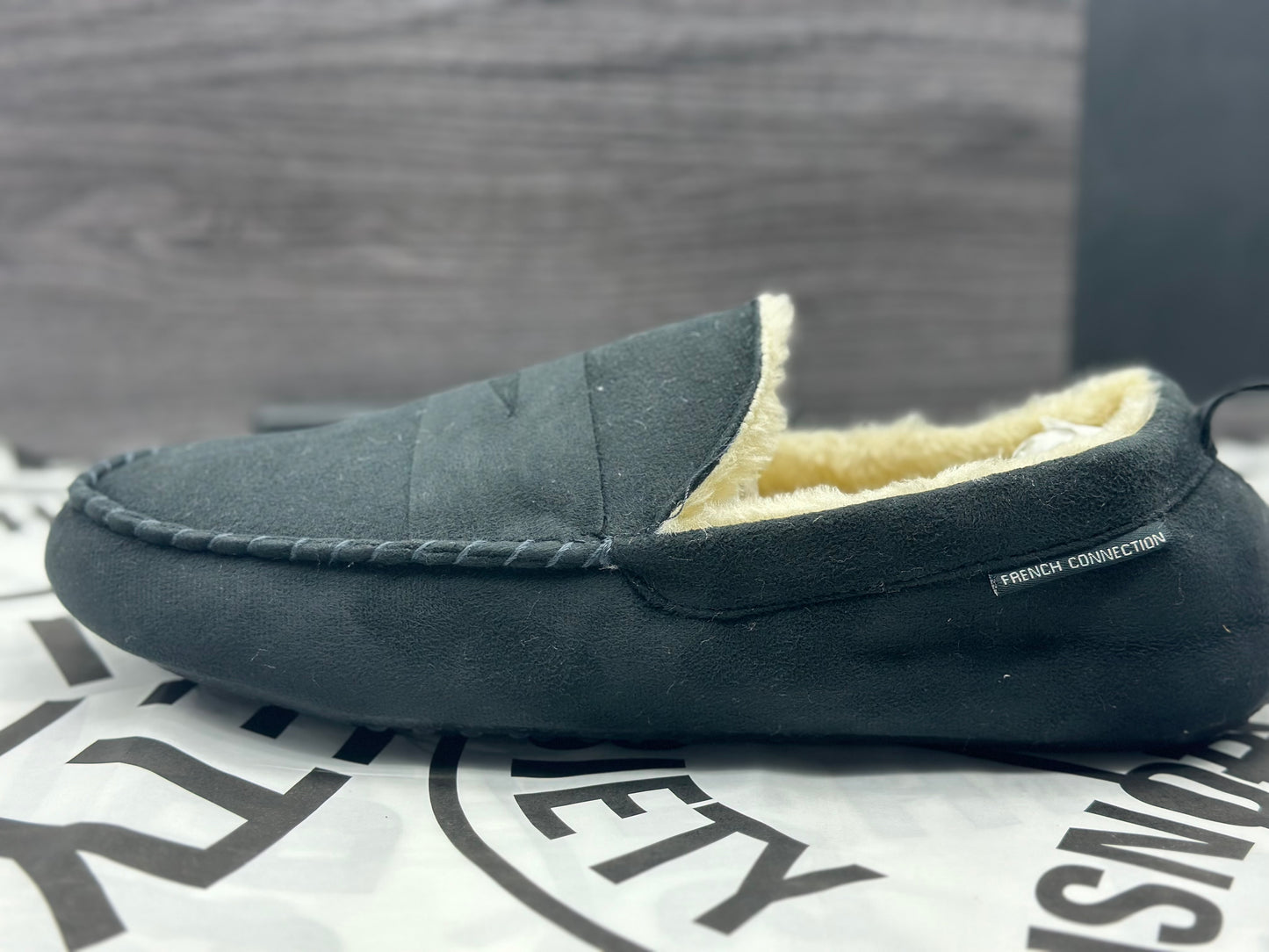 - Pantoufles style mocassin - Anthracite taille 44,5