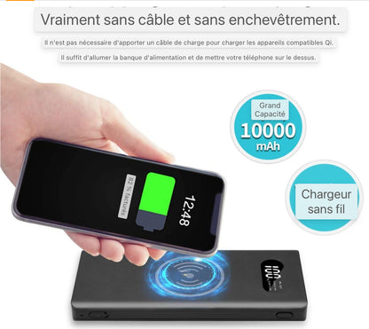 Caméra espion Mini caméra Batterie externe Caméra Enregistreur Power Bank Full HD 1080P Micro Caméra espion sans fil Nanny Caméra cachée avec vision nocturne et détection de mouvement pour l'intérieur et l'extérieur