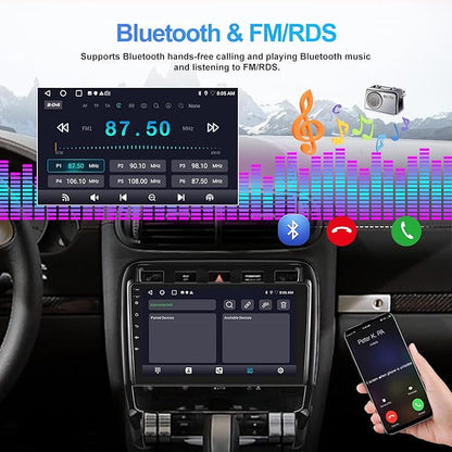 Autoradio pour Porsche Cayenne 2G+32G Android 13 2002-2010 avec CarPlay Android Auto