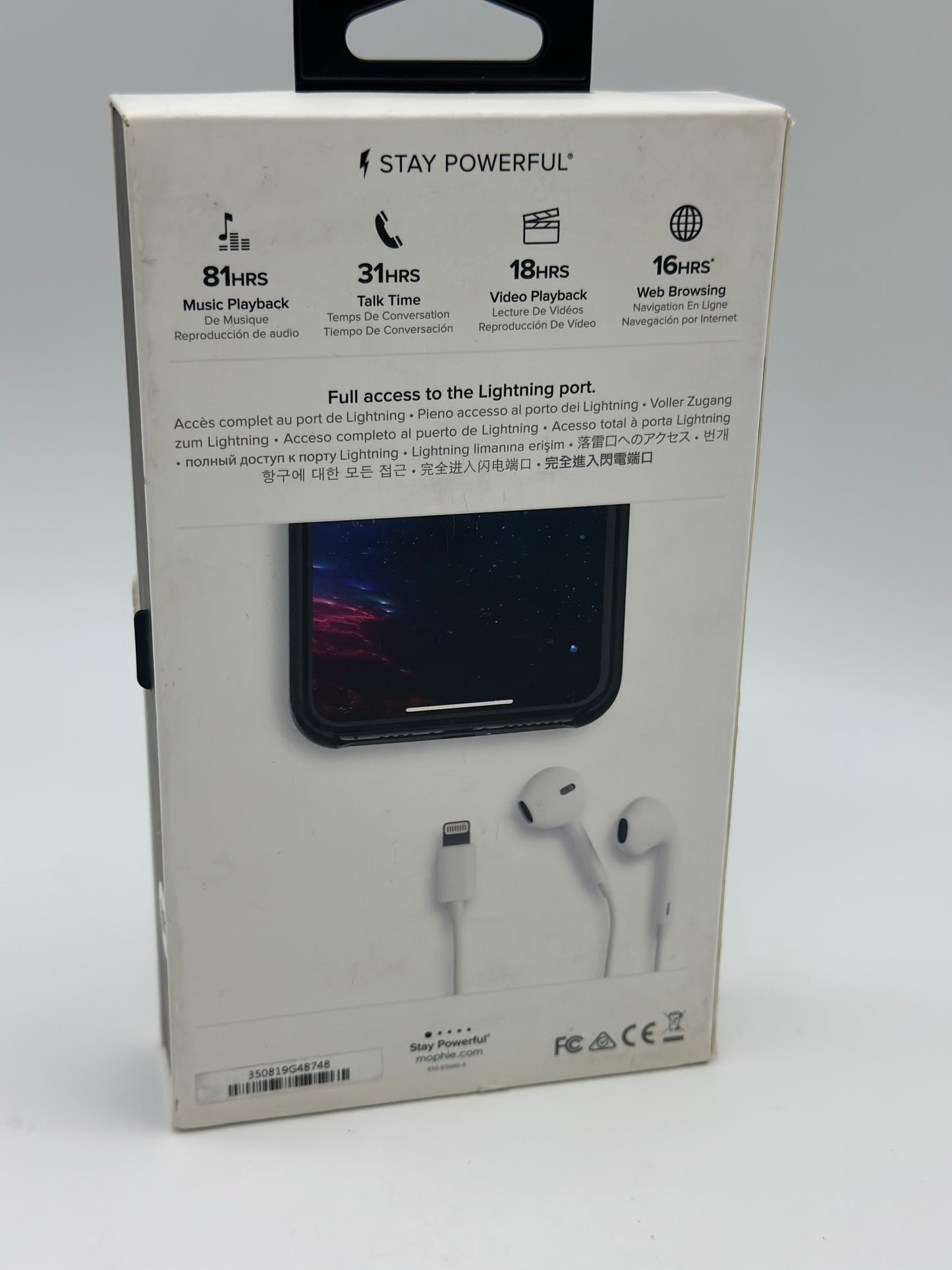 Coque avec batterie externe iPhone XS Max - Noir capacité 2000 ah
