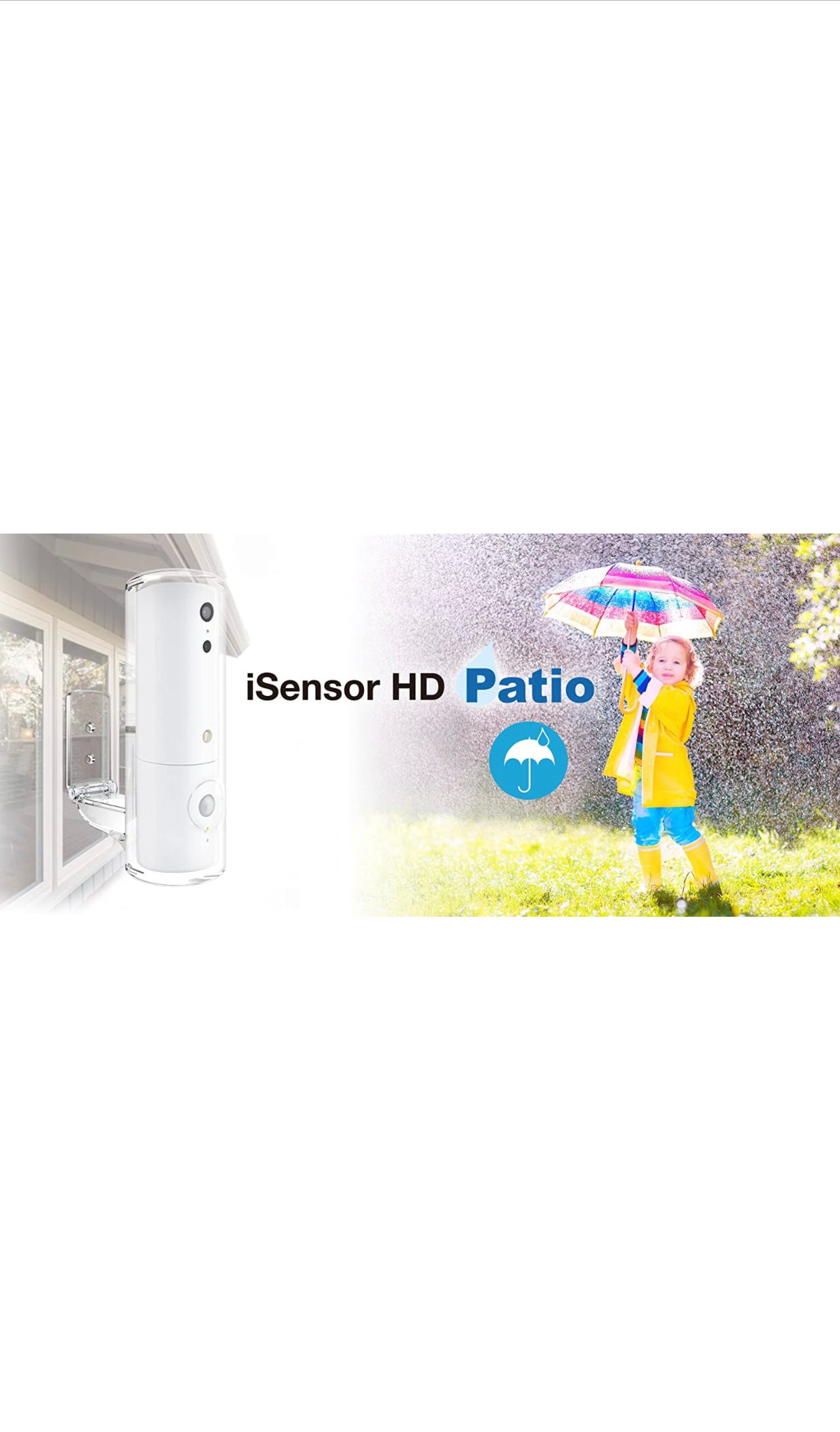 Camera de surveillance ultra intelligente Amaryllo HD Patio Blanc et noir détection du bruit
