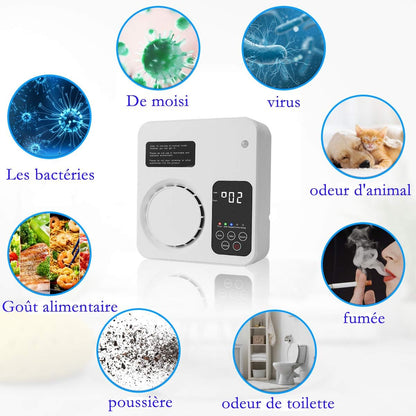 KROMEN Générateur d'ozone Ioniseur Purificateur D'air Opération Intelligente Éliminateur D'odeurs Désodorisant pour la maison Chambre Salon Toilette Bureau