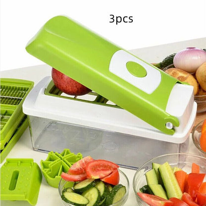 Hachoir "Pro-Chef 12" – Coupe-Légumes Multifonctionnel 12-en-1 & Mandoline de Précision