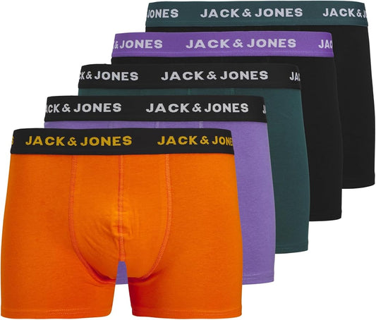 JACK & JONES Jacben Solid Trunks Lot de 5 Boxers 3 Homme