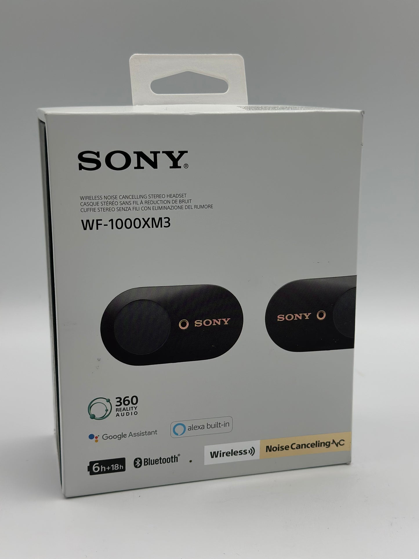 Sony WF-1000XM3 Écouteurs sans fil Bluetooth à Réduction de Bruit True Wireless avec boitier de rechargement compatibles iOS et Android, Argent, avec Amazon Alexa Intégrée