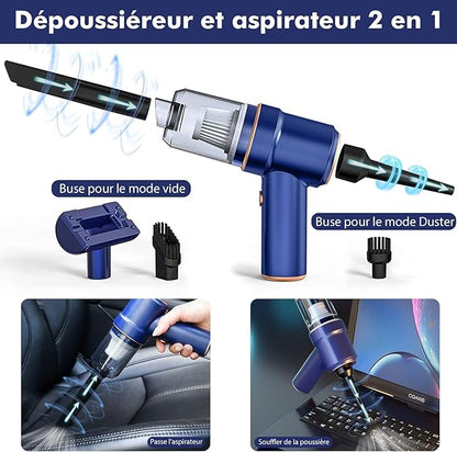 Souffleur aspirateur 2 en 1 Soufflette Air Comprimé, 9000Pa/45000RPM neuf