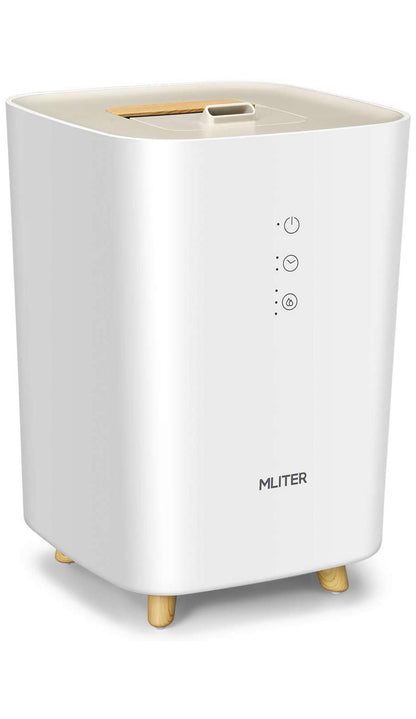 MLITER Humidificateur à ultrasons 2,5 L, diffuseurs de parfums, minuteur, Fonctionnement Silencieux avec 3 Niveaux réglables de brumisation pour Maison neuf