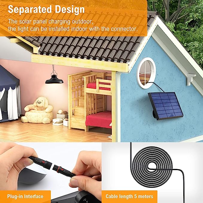 Lampes Solaires Suspendues, 4 Modes pour Jardin Extérieur avec Télécommande, Détecteur de mouvement
