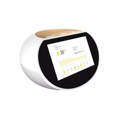 Assistant vocal - Hello 5 - Gris et Bois - Bluetooth - WiFi - USB - Ecran tactile 5" - 16 Go
