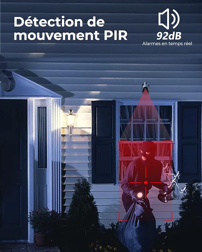 Détecteur D'alarme 1080P WiFi Caméra 32GB Vidéo DV DVR 15M Télécommande Nanny Motion Cam