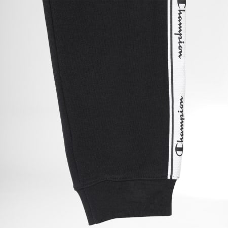 Pantalon Authentic Champion Legacy Powerblend Terry Tape Logo Rib Cuff Pantalon de survêtement, noir, L pour homme