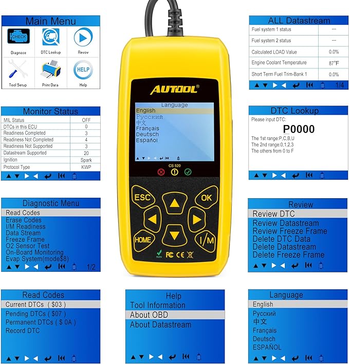 Autool CS520 Lecteur de Code Automatique Jaune neuf
