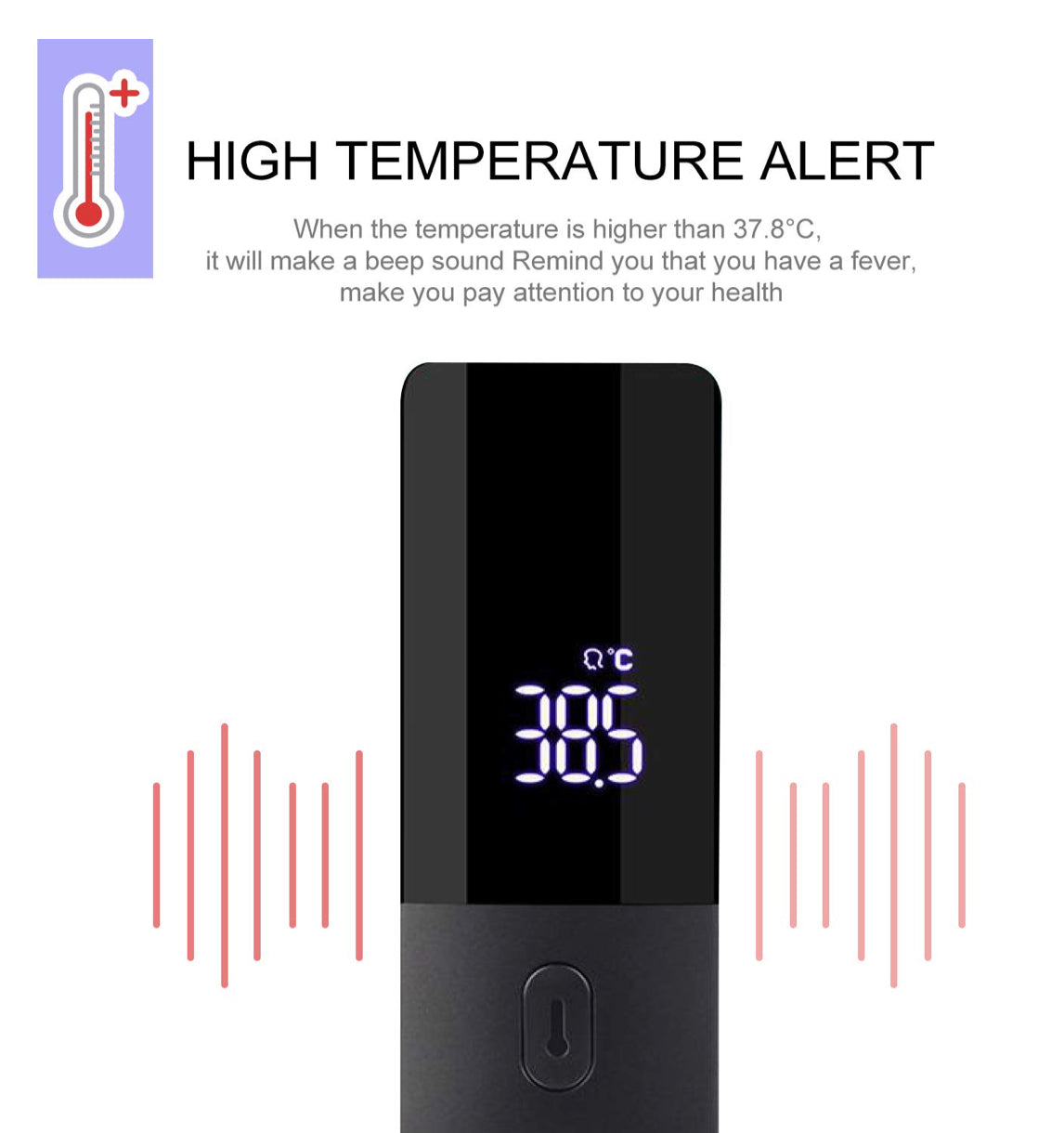 Thermomètre infrarouge, Thermomètre numérique à main LCD sans contact, Température de mesure précise et rapide pour enfants, adultes
