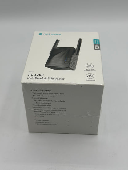 Répéteur WiFi 1200 Mbps Dual Band (5 GHz et 2,4 GHz) avec Port Ethernet, Installation Instantanée Via Bouton WPS - Étend la Couverture jusqu'à 200 m²