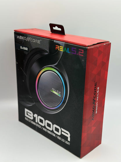 Abkoncore B1000R Real 5.2 Noir
Casque-Micro Pour Gamer Circum-Aural Fermés- Son Surround 5.2 - Micro Retractable - Générateur De Vibrations - Retro-Éclairage RGB - USB/PC