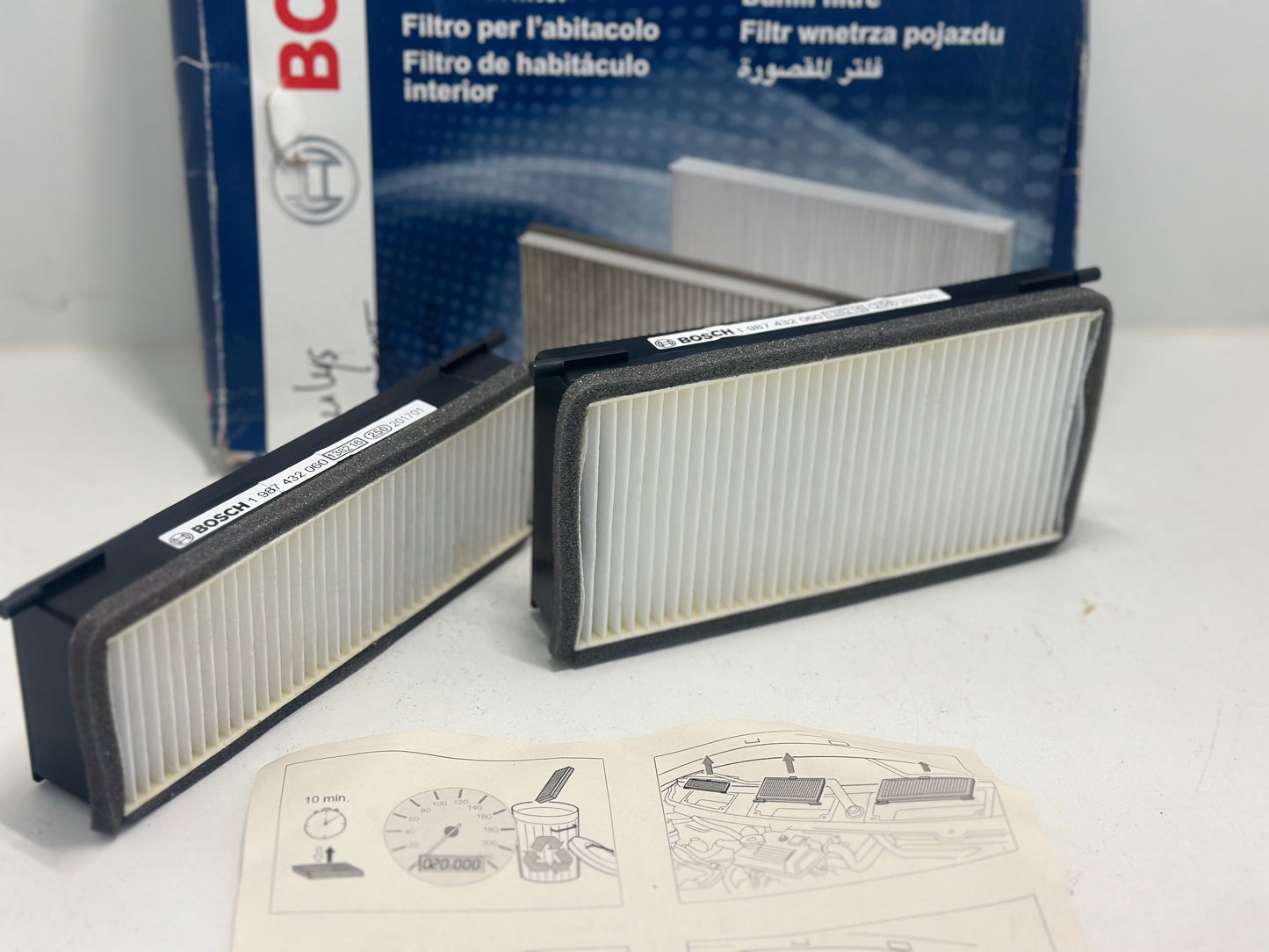 Filtre habitacle bosch pour fiât, Citroën, Peugeot, Lancia