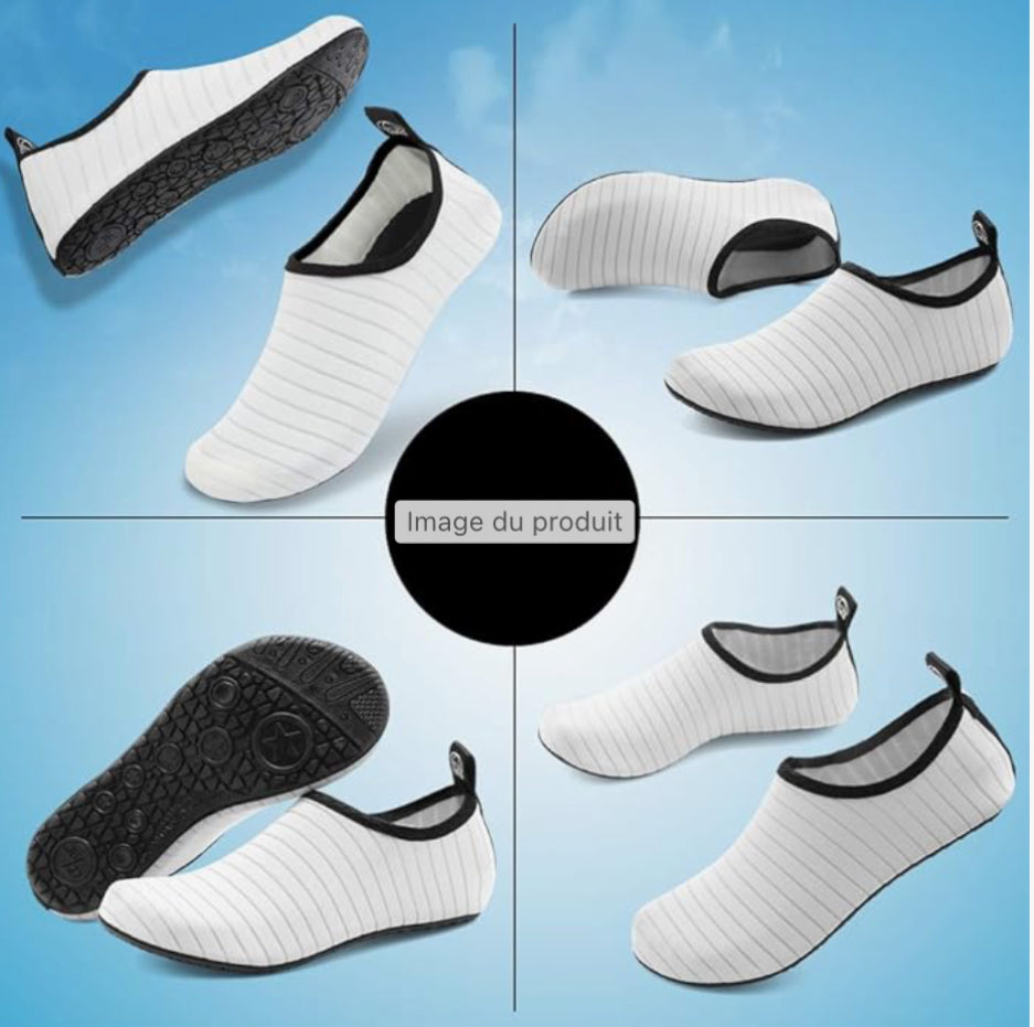 Chaussures pieds nus Chaussures de bain pour femmes Chaussures de bain pour hommes Chaussures pieds nus antidérapantes à séchage rapide
