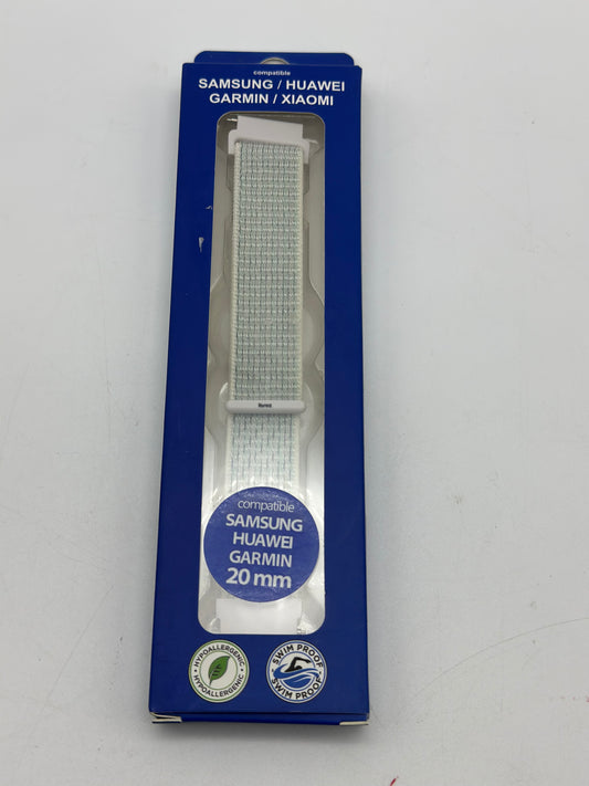 Bracelet IBROZ Samsung/Huawei Nylon Loop 20mm blanc