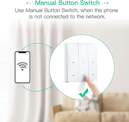 Interrupteur Volet Roulant Connecté WiFi, Intelligent avec Ecran Tactile (Alexa,Google) app smart