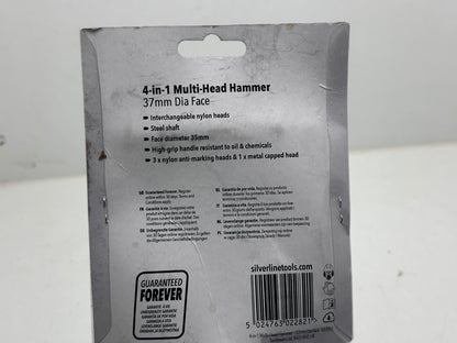 Silverline - Maillet à 4 têtes interchangeables en Acier allié ø Tête 37 mm Multicolore