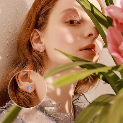 Alex Perry 6mm/8mm clous d'oreilles en Cristal pour Femmes, Boucles d'oreilles en Cristal de la Série World Fantastic, Cadeaux pour la Fête des Mères, Cadeaux d'anniversaire, avec boîte à bijoux