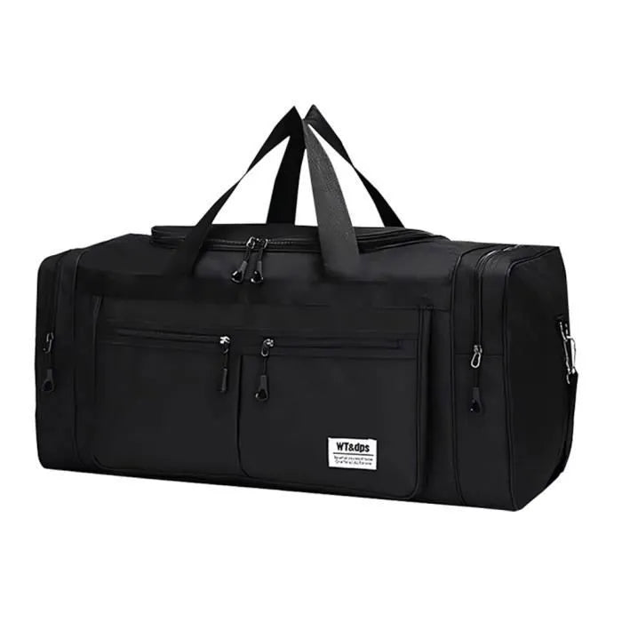 Sac de Voyage 80L, Grand Sac de Sport Pliable avec Bandoulière et Multi-Poches, Imperméable, Résistant à l'usure - 70x28x32cm