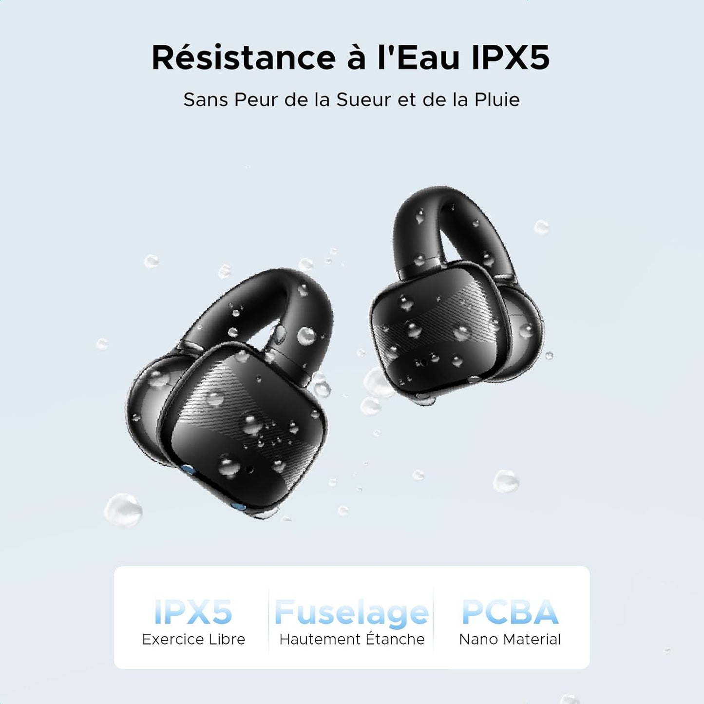 UGREEN Écouteurs Bluetooth sans Fil Sport Casque à Conduction osseuse Antibruit Oreillette Bluetooth 5.4 30H USB C Charge étanche à l'eau Niveau IPX5 pour Running Natation Cyclisme Noir https://amzn.eu/d/2k7DERa