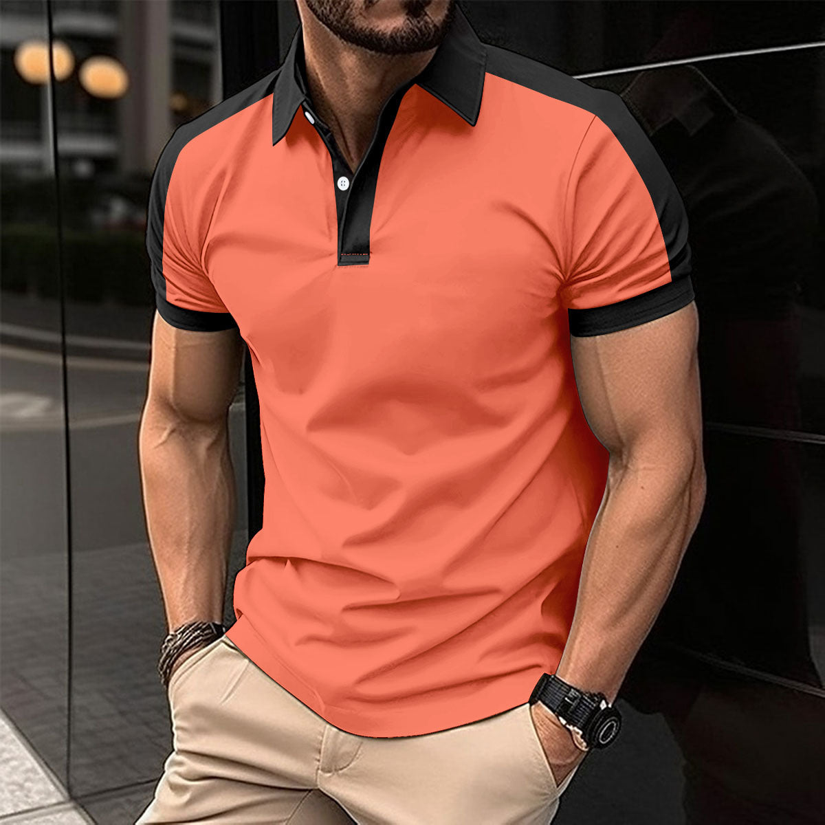 Polo décontractés d'été à manches courtes pour hommes plusieurs couleurs disponibles