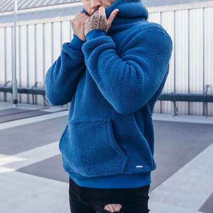 Hoodie "Teddy-Plush" – Sweat à Capuche Ultra-Doux & Grande Poche Kangourou