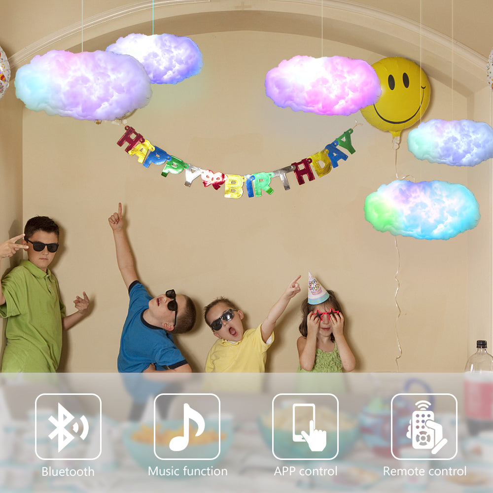 Nuage Connecté "Dream-Cloud" – Lampe 3D RGBIC, Contrôle App & Synchronisation Musicale