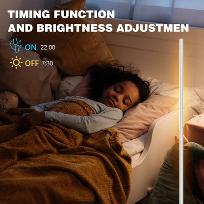 Lampadaire sur Pied Salon, RGBCW LED Compatible avec Alexa / Google Home / WiFi APP et Télécommande, D'angle Lampe Moderne Chambre Musique Sync 2700K-6500K 16 Millions Couleurs