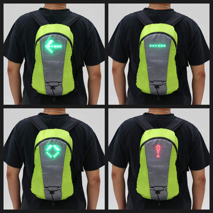 Sac À Dos Réfléchissant Léger USB Rechargeable Indicateur de Direction du Signal Lumineux sans Fil neuf