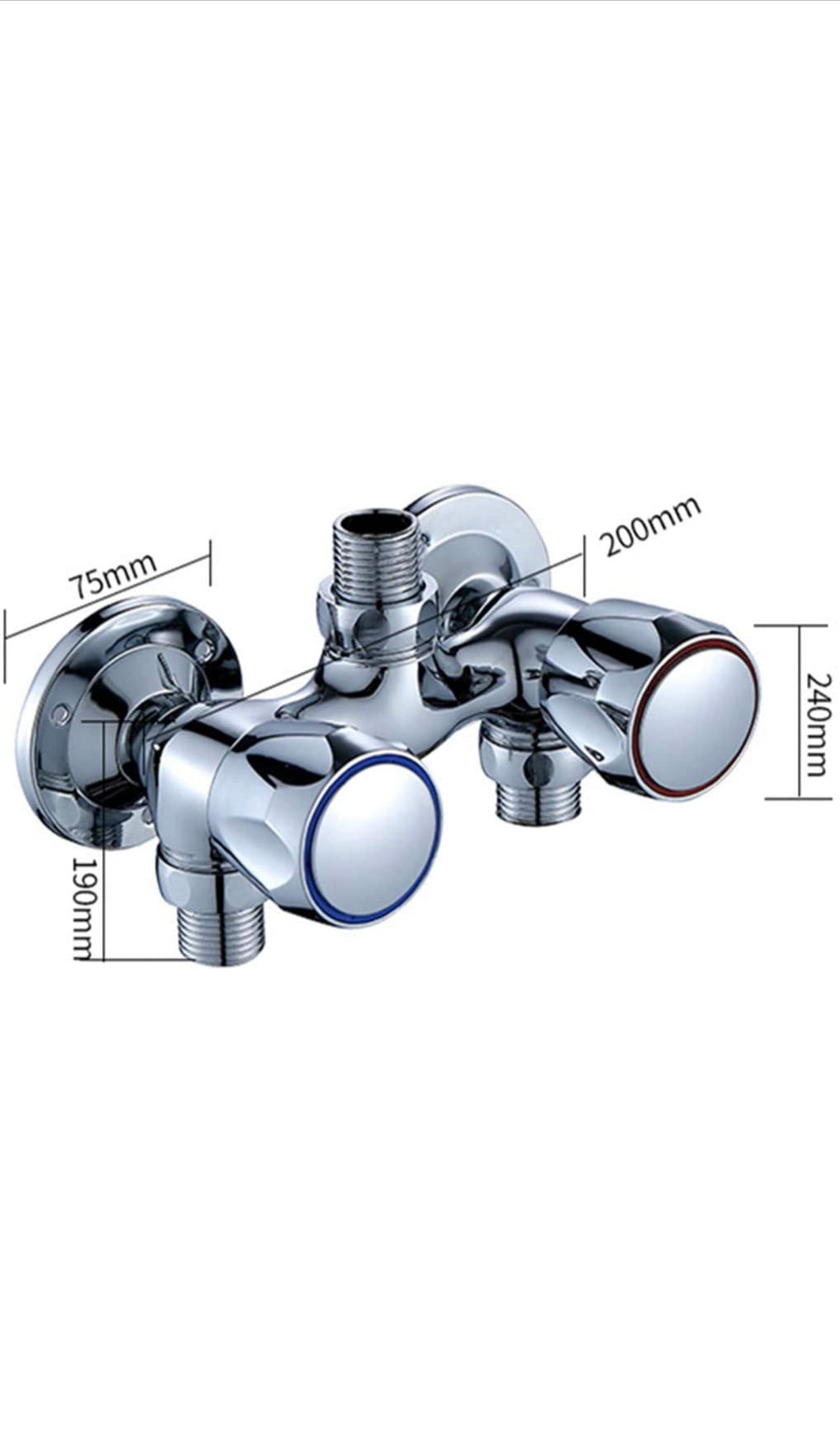 Robinet mitigeur de douche moderne en laiton chromé