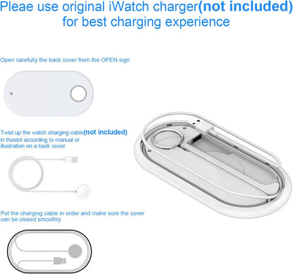 Chargeur sans Fil Rapide, Chargeur à Induction Fast Qi Station de Charge pour A pple Watch 5/4/3/2/1 iPhone11/Pro/X/XR/XS/8/Plus, AirPods1,2 AirPods Pro Samsung Galaxy S10 / S9 / S8, Note 10/9 3 en 1