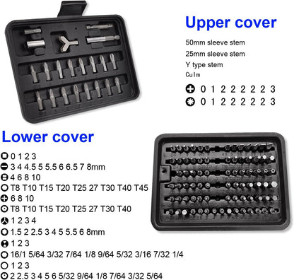 Powerland PT001 100Pcs jeu d'embouts de tournevis Tout usage dans BMC