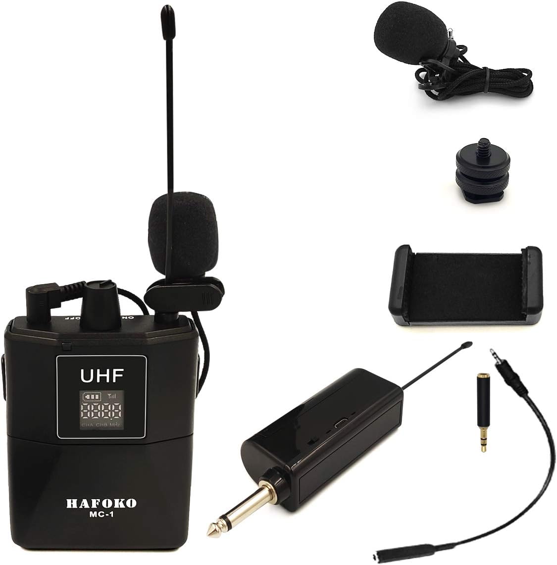 Microphone Lavalier sans fil 48 canaux UHF Caméra sans fil Microphone Lavalier sans fil Compatible pour DSLR Smartphone Caméra pour enregistrement vidéo Programme Hébergement Enseignement et entretien (occasion) excellent état