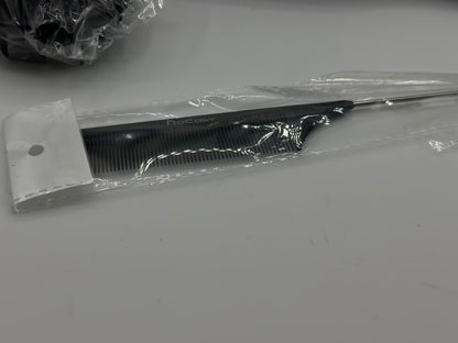 Kits 3 pièces peigne noir à huit griffes peigne en silicone souple pour cheveux bouclés secs et humides