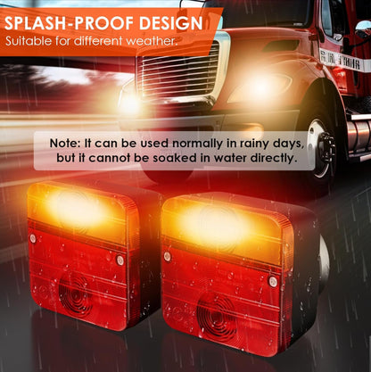 Feux Remorque avec 7M Câble Feu Arrière de Remorque 12V 7 Broches avec Marque de Test E pour Voitures Camions Caravanes Bateaux Camionnettes Feux Arrière d'éclairage