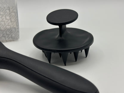 Kits 3 pièces peigne noir à huit griffes peigne en silicone souple pour cheveux bouclés secs et humides
