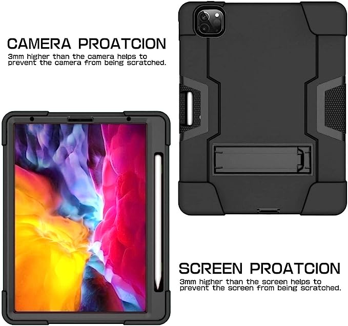 Coque pour iPad Pro 5ème/4ème/3ème génération, Coque iPad Pro 12,9 Pouces 2021/2020/2018