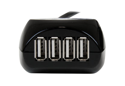 Câble USB, Fiche mâle vers hub 4 ports, 15 m, 49 ft, Noir. USB2EXT4P15M