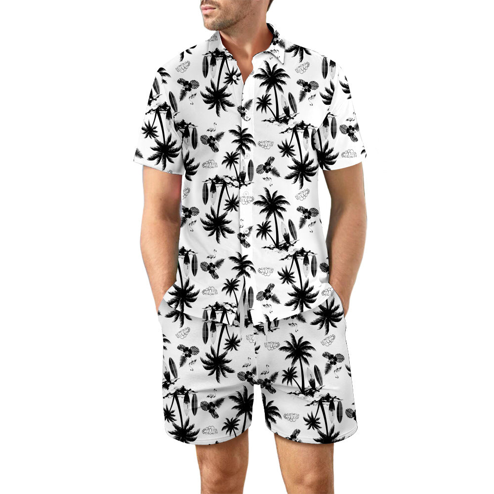 Ensemble "Riviera" 2 Pièces – Chemise à Imprimé Floral & Short Fluide