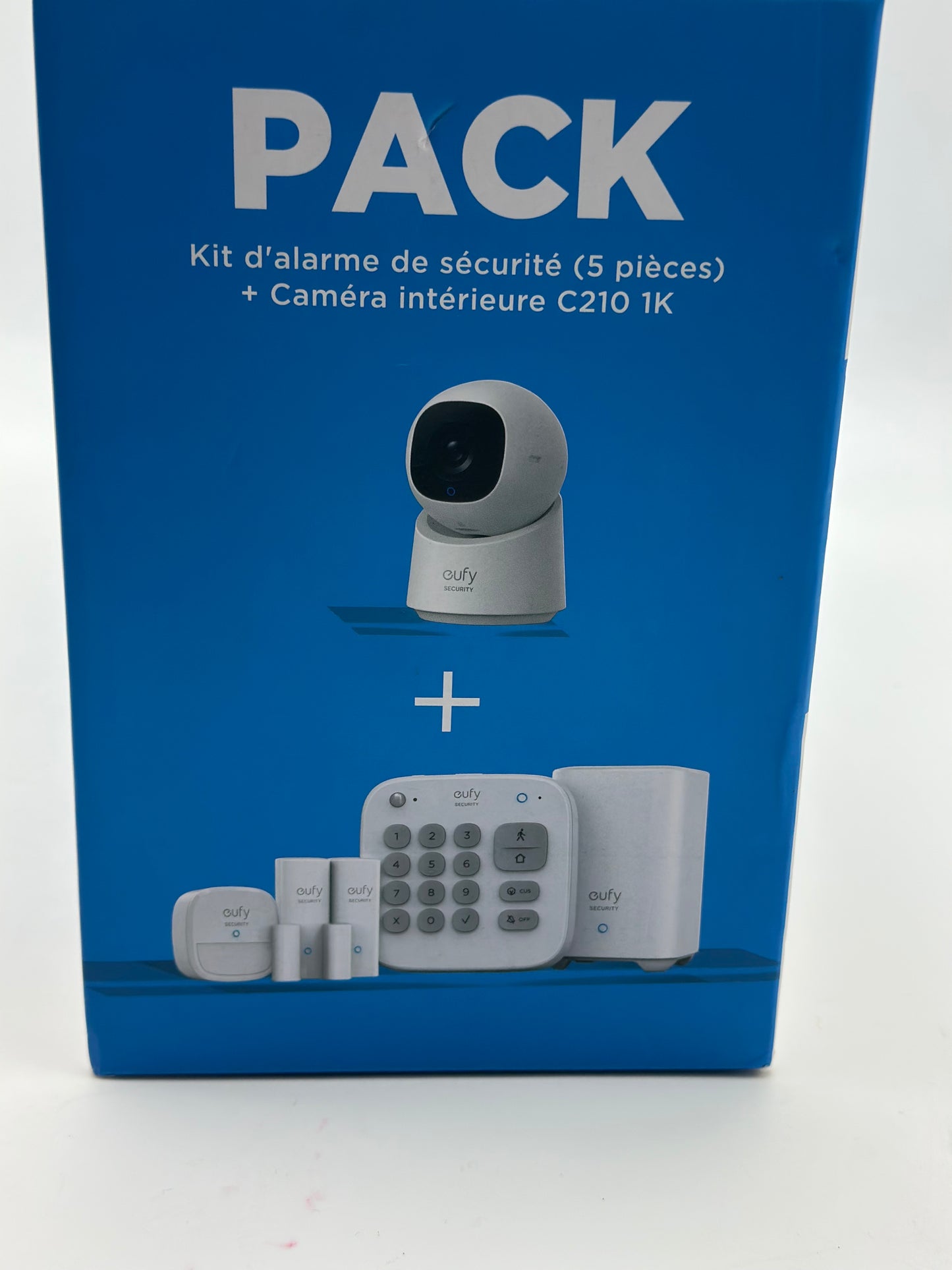 Kit alarme 5 pièces Eufy Anker + Caméra de surveillance C210 intérieure Blanc