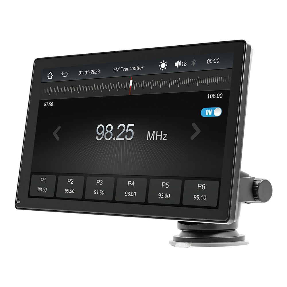 Écran multimédia 9 pouces Portable Carplay Contrôle central Grand écran Navigation du véhicule WiFi Accès Internet Voiture Bluetooth Radio
