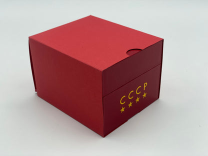CCCP Monino CP-7025-01 Montre pour homme avec bracelet en cuir véritable Bleu