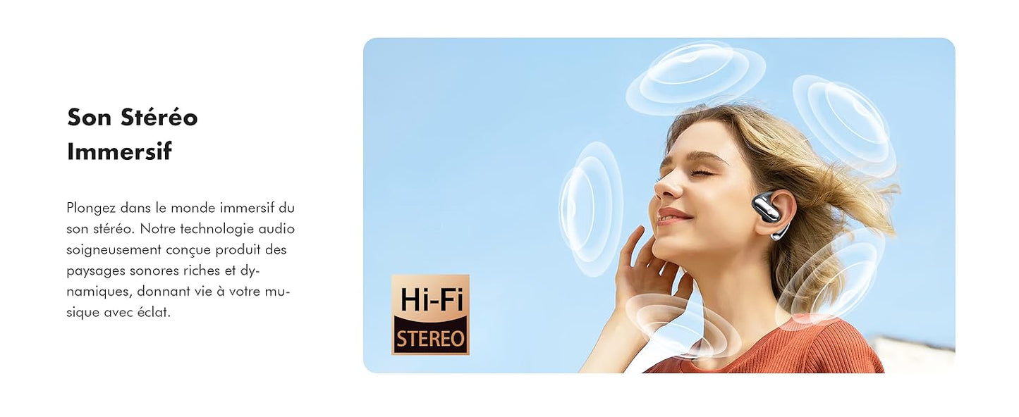 Écouteurs Bluetooth sans Fil Sport - Casque Conduction Osseuse pour Une Expérience Audio Supérieure neuf