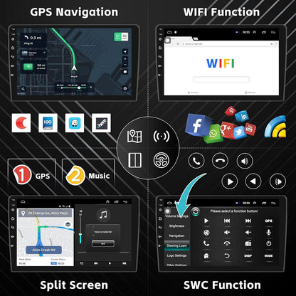 CAMECHO Android 11 Autoradio pour Volkswagen Passat 2012-2015, 2G+32G, Wireless Carplay Android Auto, 10.1" HD écran Double Din Bluetooth avec GPS HiFi Support FM RDS SWC + AHD Caméra de recule