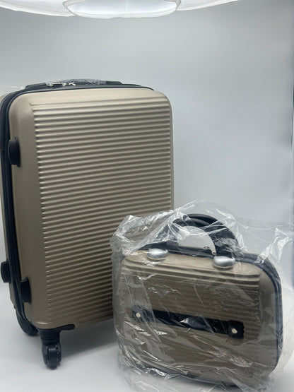 Valise Cabine avec Vanity, Marque Française (Champagne , Cabine & Vanity)