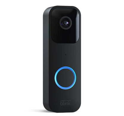 Blink Sonnette Vidéo | Système audio bidirectionnel, vidéo HD, longue autonomie, détection de mouvements, notifications de sonnette dans l'application, fonctionne avec Alexa | Noir