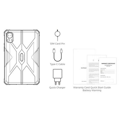 Tablette androïde 13, écran 10,4’’, 8go RAM, 256go ROM, ultra resistante, double SIM 4G, anti-choc neuve